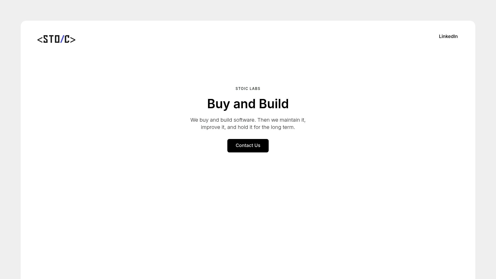 Stoic app landing page showing CBT and stoicism-inspired journaling